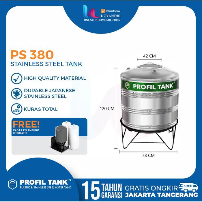 Toren Air Stainless Profiltank PS 380 Tanki Tandon Tangki Air Kaki
