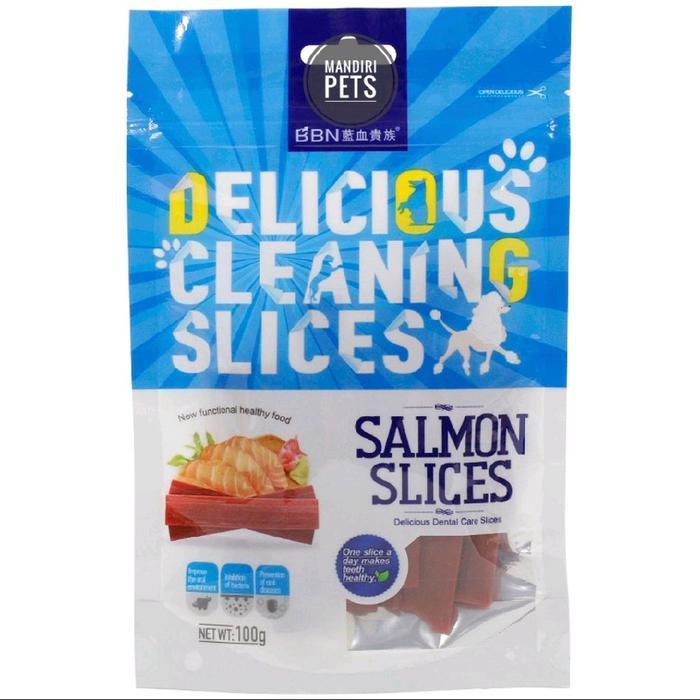 BBN Salmon Slices Dental Care Dog Snack 100g - Treats Cemilan Makanan Anjing