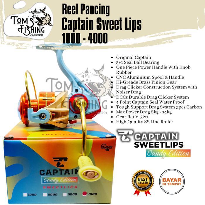 REEL PANCING CAPTAIN SWEETLIPS 1000 - 4000 SW (5+1 BEARING) CANDY EDITION - TOMS FISHING