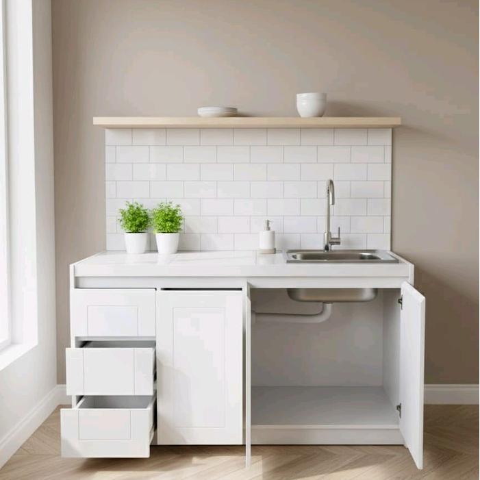 Meja sink /meja cuci piring /kitchen set bawah/rak cuci piring/meja dapur duco/nota invoice