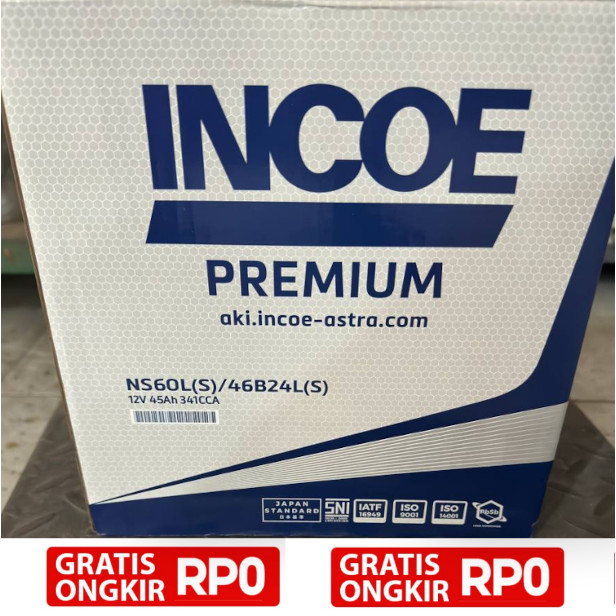 Aki Honda Stream 2.0 ORIGINAL NS60LS / 46B24L(S) Asli Original 100%