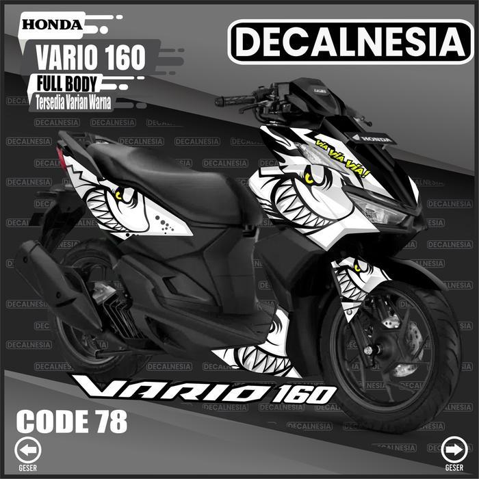Decal Vario 160 Full Body Stiker Vario New 2022 2023 Shark Motor Honda Sticker Variasi Racing Dekal