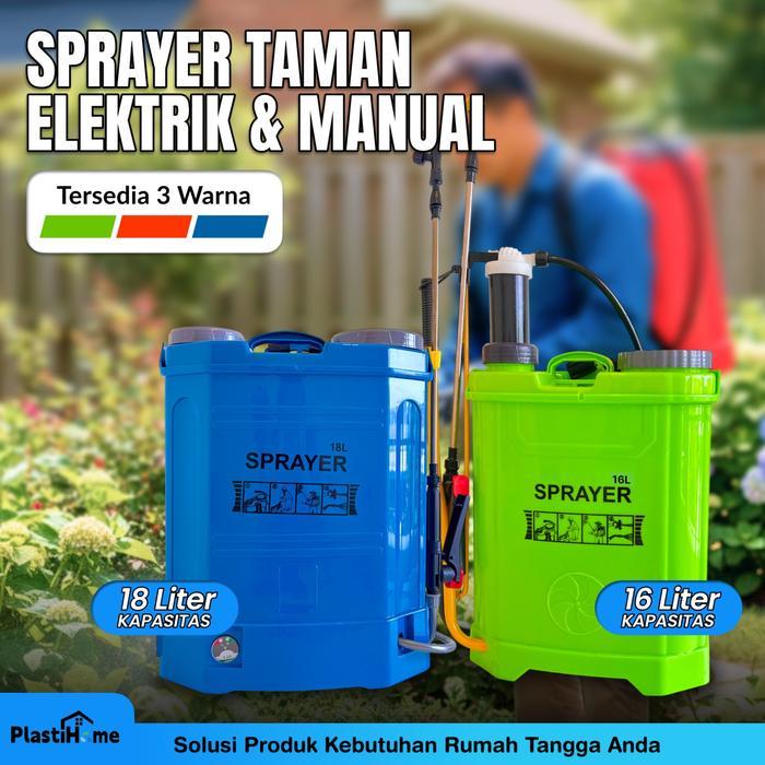 PLASTIHOME SPRAYER 16L/18L MANUAL & ELEKTRIK ALAT SEMPROT PERTANIAN BACKPACK SPRAYER PENYEMPROT HAMA