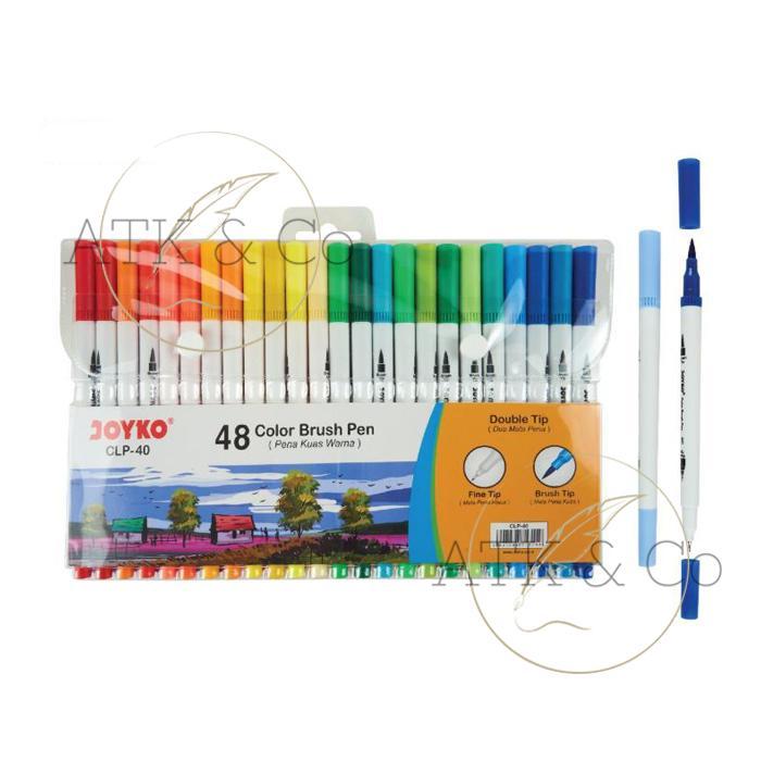 Color Brush Pen Joyko 48 Colors CLP-40 Pena Spidol Kuas Warna