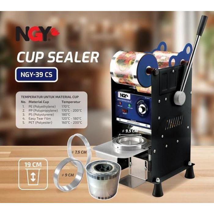 OMICKO C-39 MESIN CUP SEALER SEMUA UKURAN AQUA GELAS 12 , 14 , 16 , 18 , 22 OZ LISTRIK PEREKAT