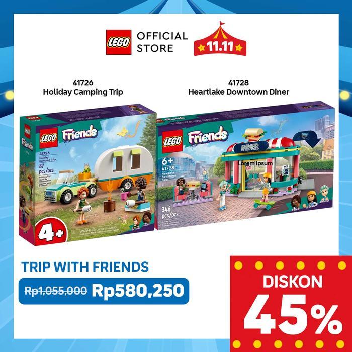 LEGO Friends Bundle - LEGO Friends 41726 Holiday Camping Trip + LEGO Friends 41728 Heartlake