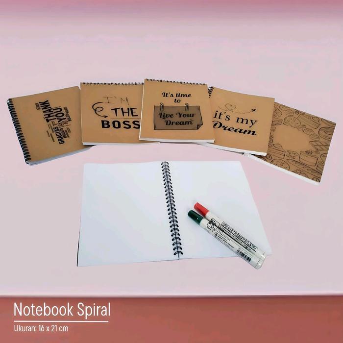 Notebook A5 / Sketchbook Notebook / Notebook Spiral / Notebook Aesthetic / Notebook Hardcover / Buku