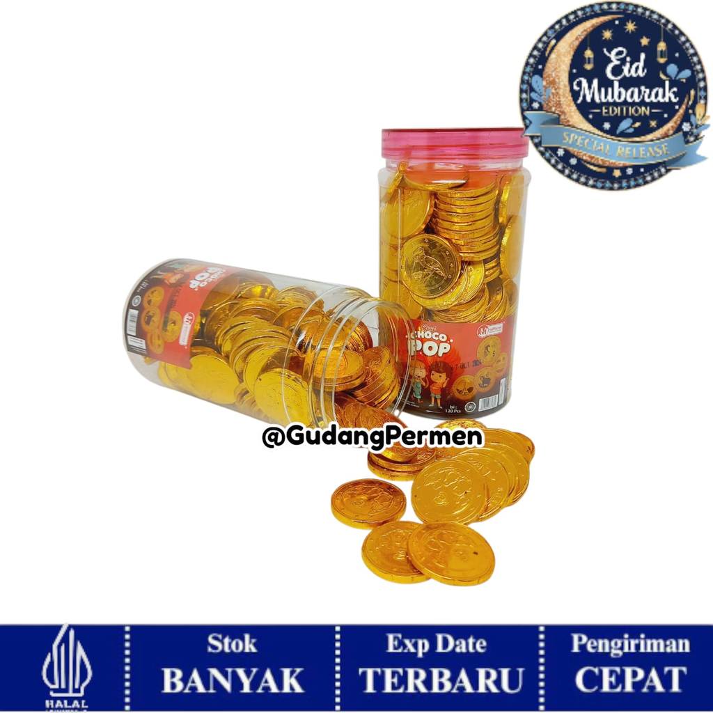 Martini Real Choco Pop isi 120 / Cokelat Compound Koin Emas