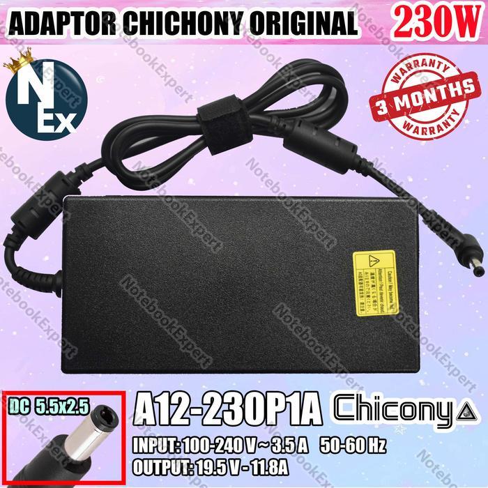 Ready Adaptor CHICONY 19.5V 11.8A 230W 5.5X2.5mm GS75 GS65 A12-230P1A