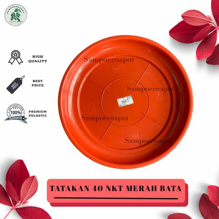 tatakan alas pot bunga nkt 37cm untuk pot 40cm - NKT MERAH BATA 40
