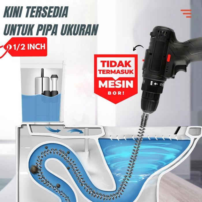 Flexigo Flex Sling Kawat Pembersih Pipa Mampet Dengan Adaptor Bor