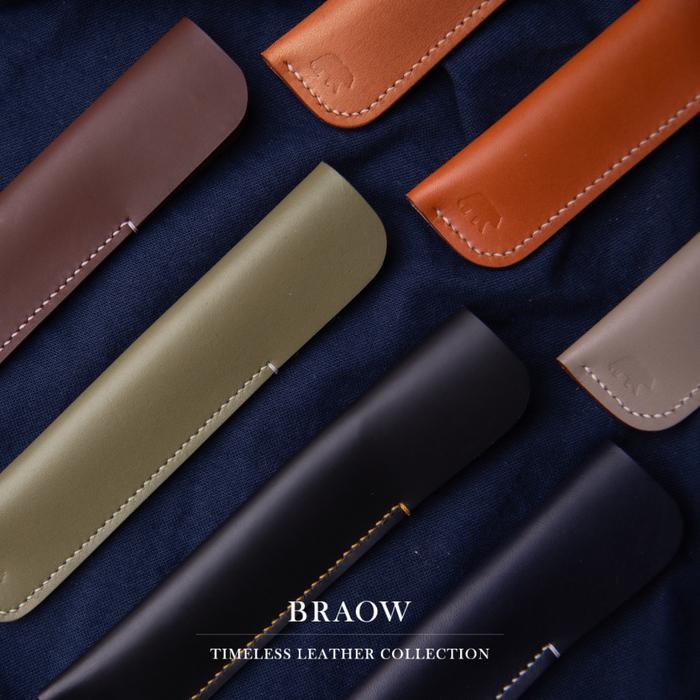 Leather Pen Sleeve, Pen Case, Fountain Pen Case, Tempat Pulpen Kulit