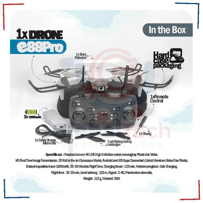 Best Seller Drone E88Pro Foldable Drone Lipat Single Camera Original