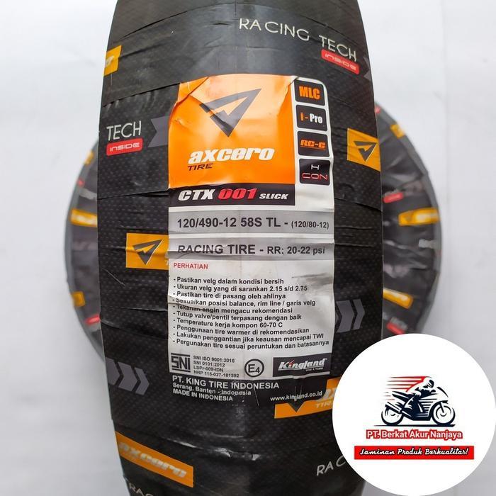 Kingland Axcero Ctx 001 120/490-12 Bonus Pentil Ban Belakang Mini Gp Slick