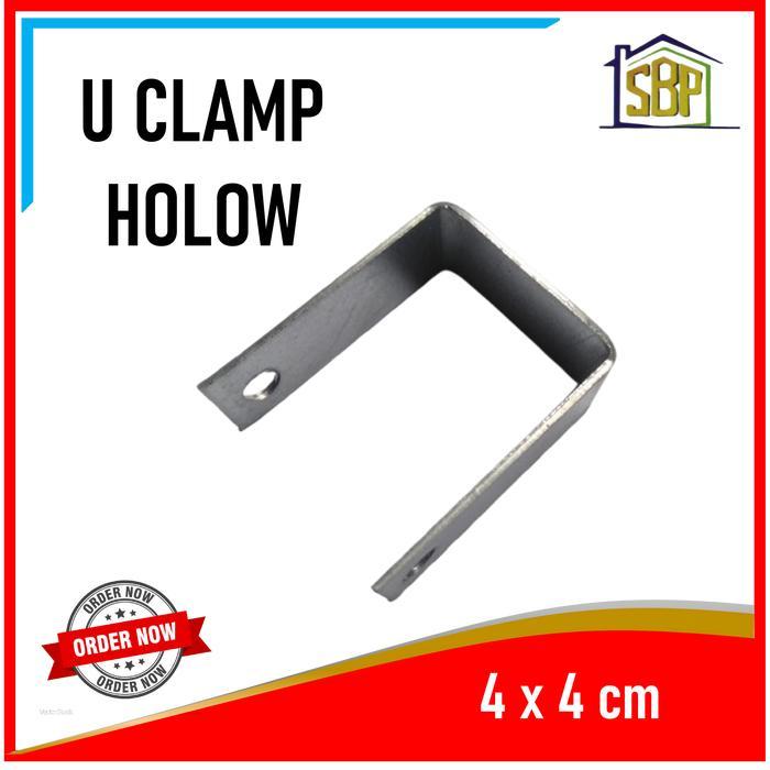 U Clamp Holow 4x4 Isi 100 Pcs Galvanis Holo 4 x 4 Cm Hollow Plafon