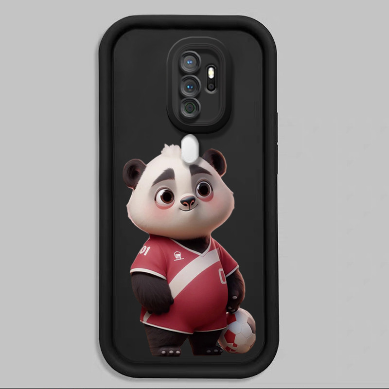 Casing Hp untuk OPPO A5 2020 A9 2020 Case Panda Sepak Bola Kasing silikon Cesing Softcase Tidak muda