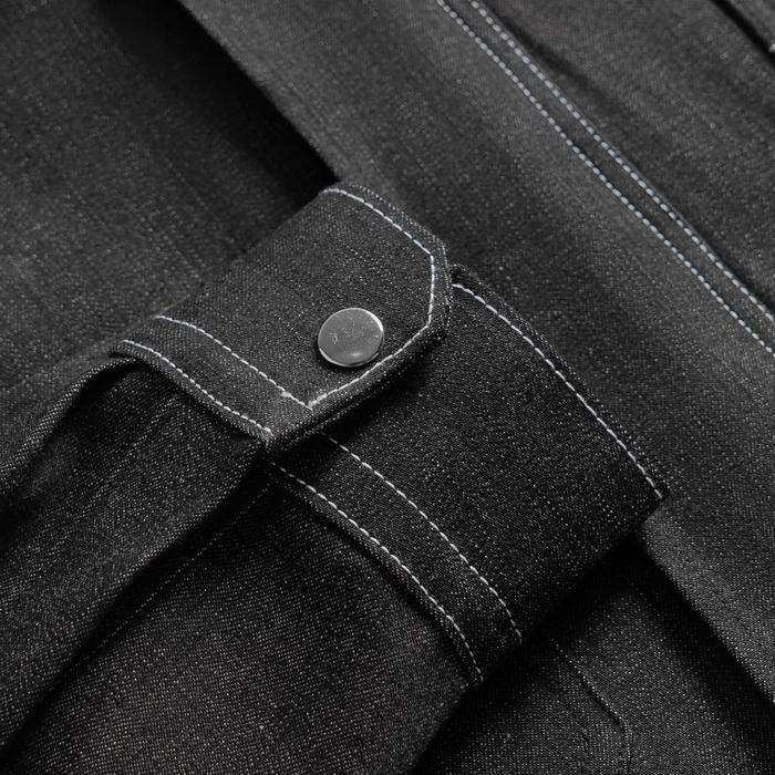 Kasual Black Hitam Work Denim Jaket