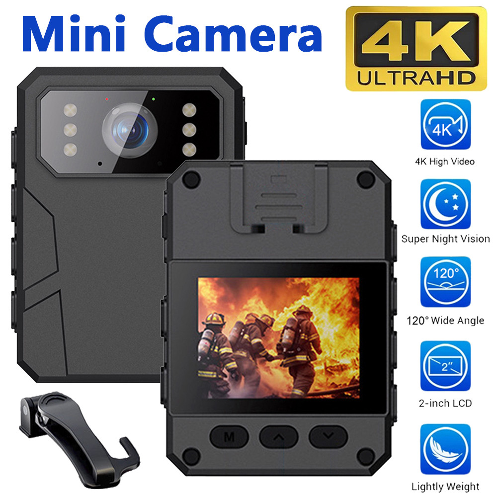 Mini Body Camera Full HD 4K Body Camera Portable Night Vision Video Recorder Police Camera Law
