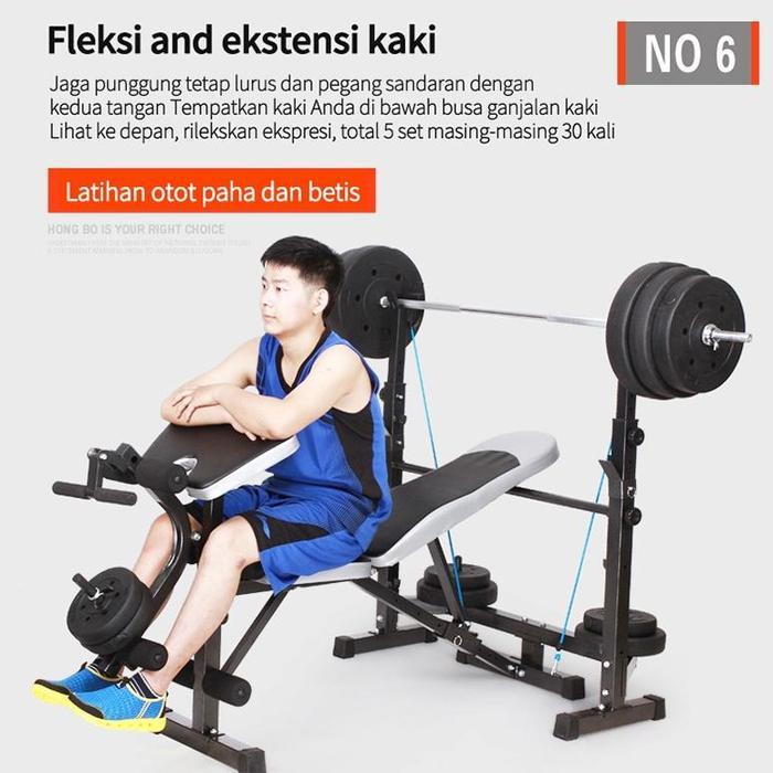 Alat Olahraga Fitness Bench Press Multifungsi Adjustable Multy Weight Fitness Bench Press