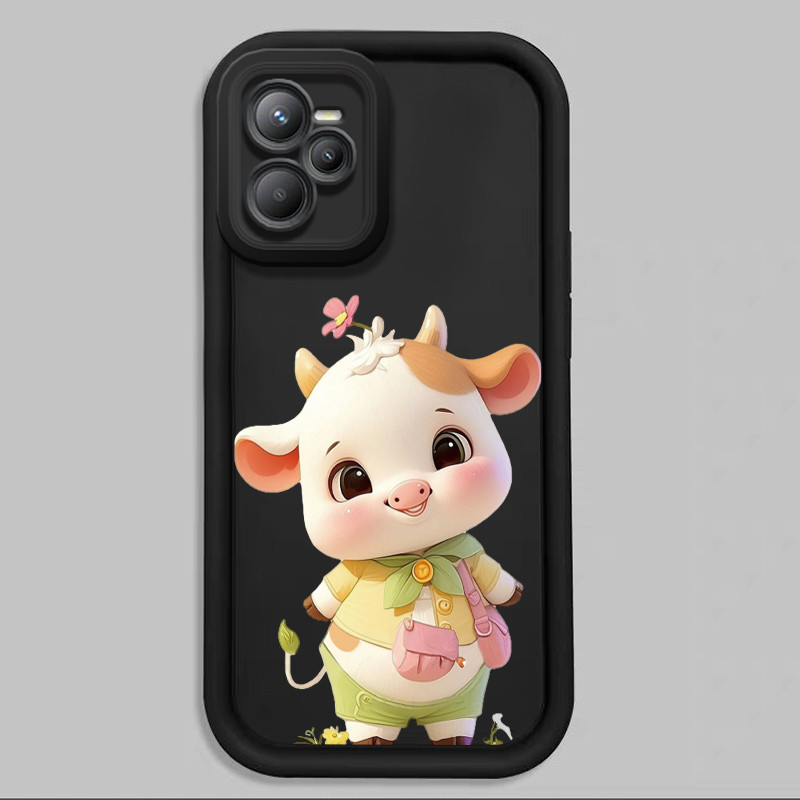 Casing Hp untuk Realme C35 C33 C31 Narzo 50A Prime Case Karakter Sapi Zodiac Kasing silikon Cesing S