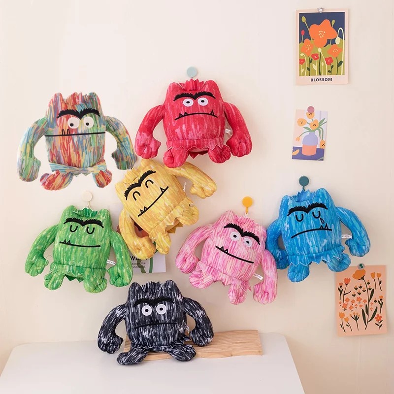 Hot Sale The Color Monster Plush Toy Picture Book Stories Figure Doll Baby Appease Stuffed Pillow