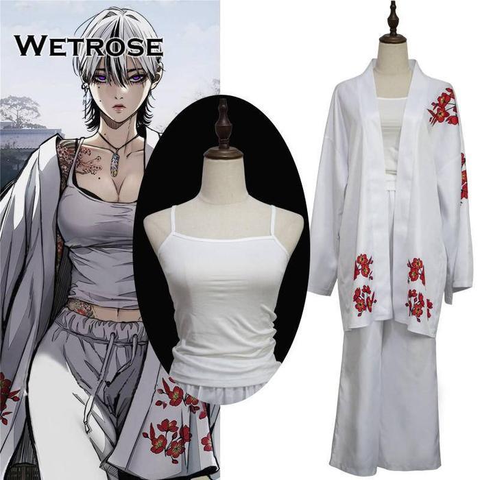 WetroseDakeda Shirokane Wind Breaker Manhwa Cos Webtoon Women'S Costume Cosplay Set Kostum Wanita