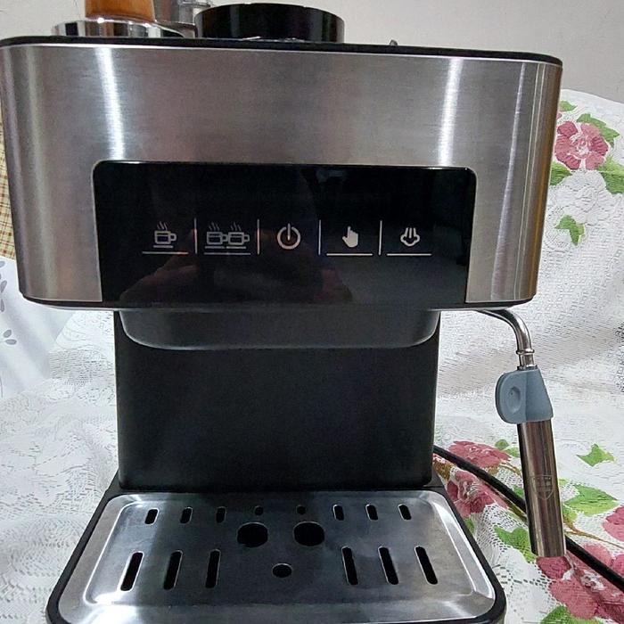 Trieste Mesin Kopi Espresso Coffee Maker Frothing 20 Bar 850W 1.6L - CM6863 - Black second plus bonu