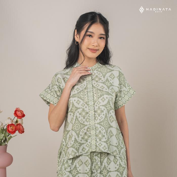 Hadinata Batik Premium Set Blouse Celana Svastha Green