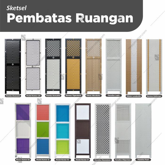Terlaris Sketsel Rotan, Pembatas Penyekat Partisi Ruangan Ruang Tamu
