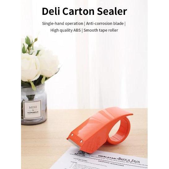 Deli pemotong lakban plastik 48mm tempat lakban roll tape dispenser lakban tape cutter lakban
