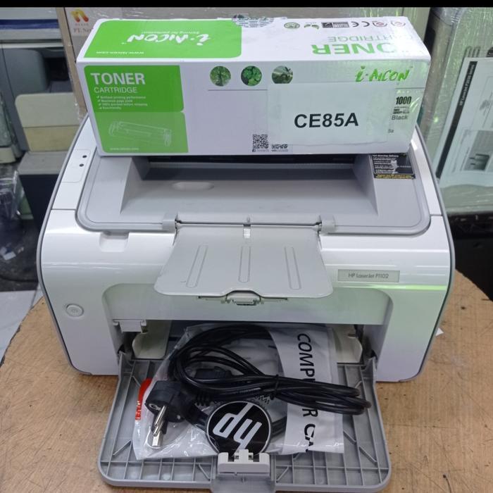 TERBARU printer hp laserjet p1102 lengkap siap pake garansi 3 bln