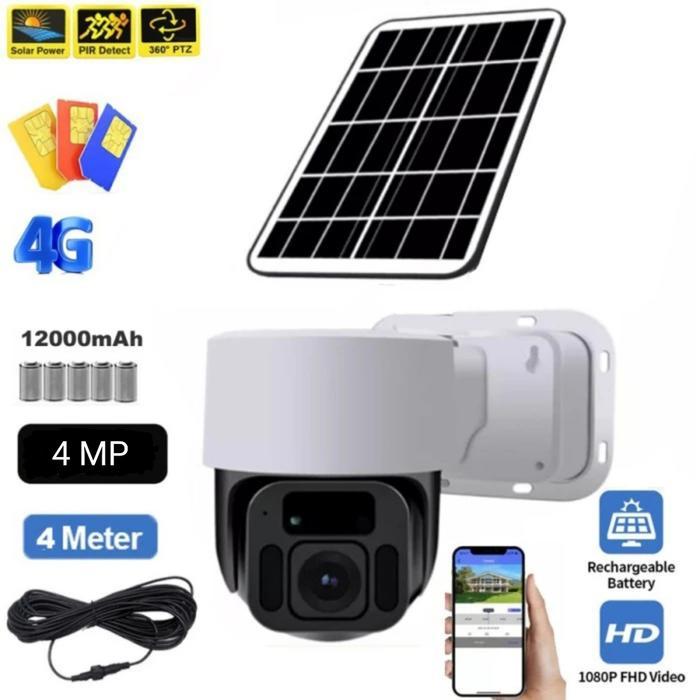 Cctv 4G Gsm Solar Cell Kamera Cctv Solar Panel Surya Outdoor