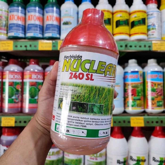 Nuclear Obat Rumput Ampuh Herbisida Sistemik 240 SL 1Liter untuk Mengendalikan Gulma dan Rumput Liar