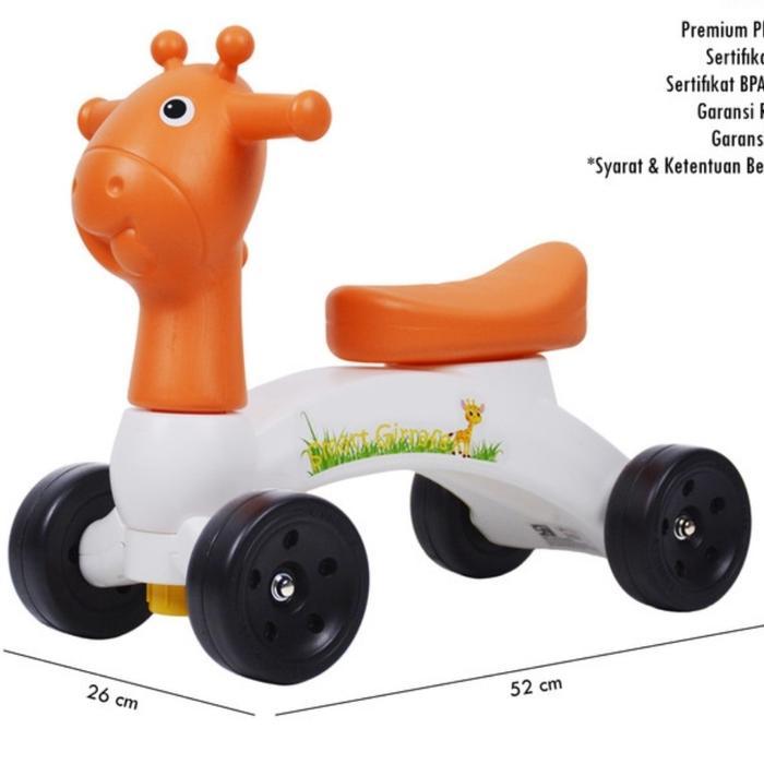 Giraffe Ride On Mainan Sepeda Dorong Anak Bayi Sepeda Roda Tiga #Gratisongkir