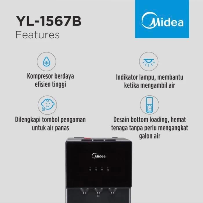 Dispenser Galon Bawah Midea YL-1567B Compressor Cooling YL1567B