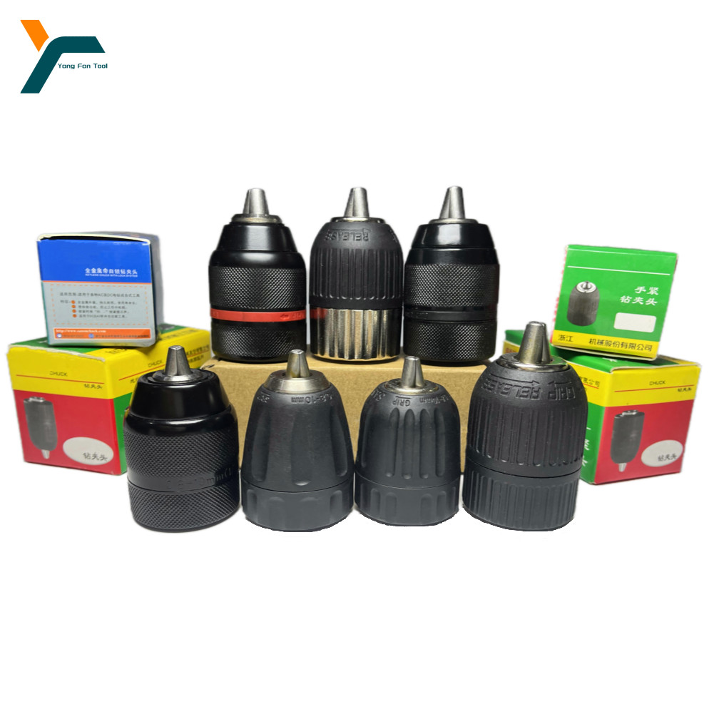 NEW Drill Chuck 0.8-10 2-13mm 3/8-24 1/2-20 UNF Converter Self-Locking Keyless Quick Change Hex Shan