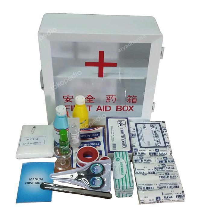P3K/ paket P3K dinding murah/ kotak obat BMA 18 + isi lengkap/ UKS
