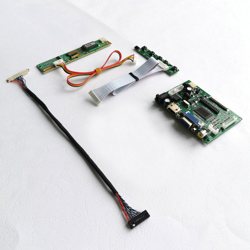 Fit LP171WP4 1440*900 Laptops LCD Monitor VGA+2AV 1CCFL Inverter LVDS Cable 30-Pin 17.1" Screen Cont