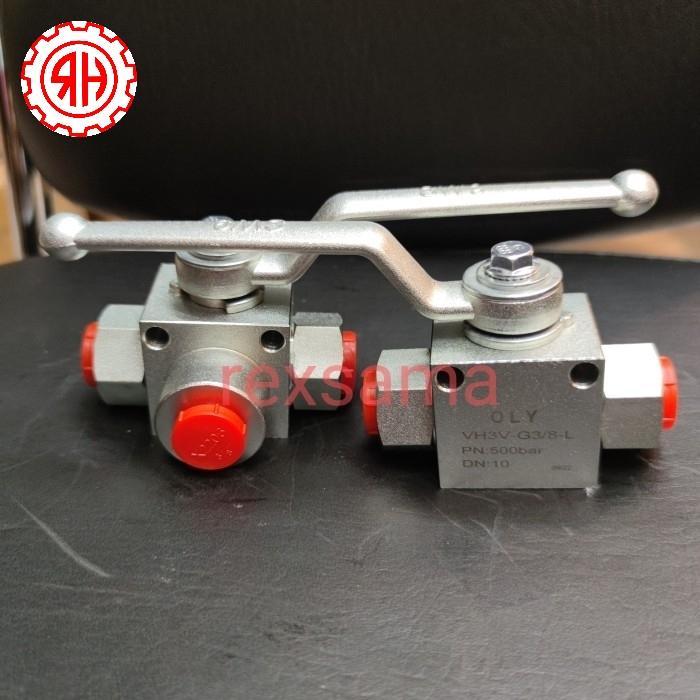 3/8 inch 3WAY BALL VALVE HIDROLIK HIGH PRESSURE ( L TYPE )