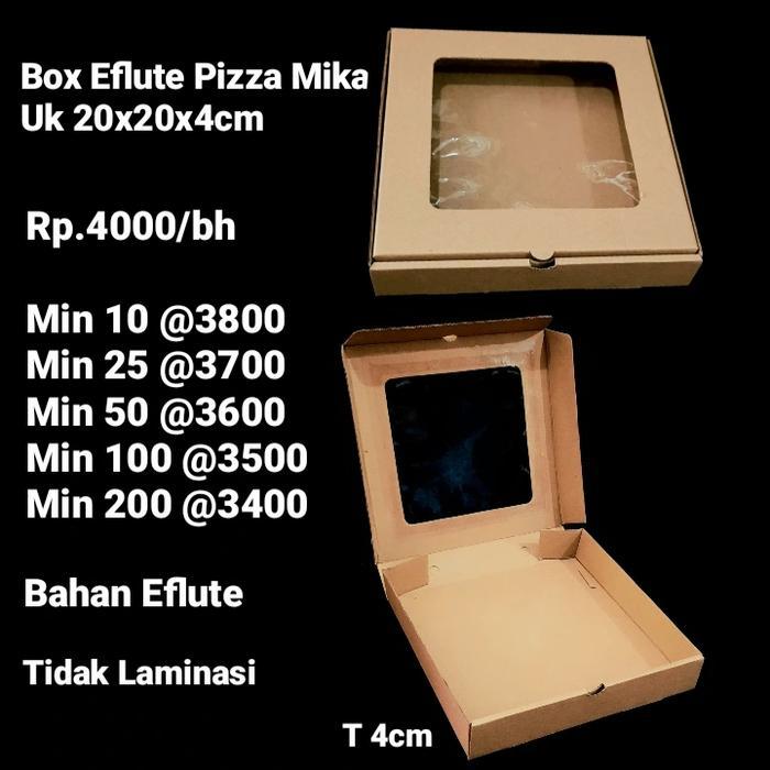 BOX EFLUTE PIZZA MIKA 20X20X4CM