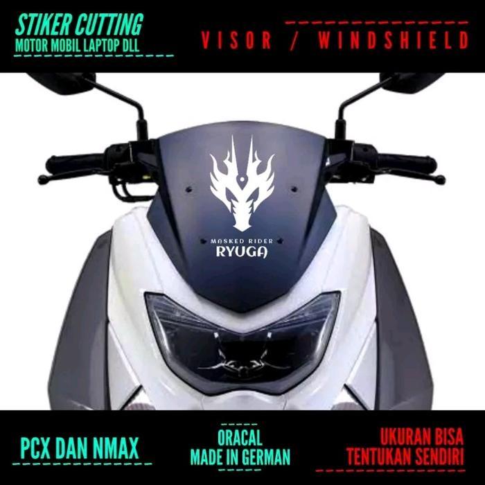 STIKER CUTTING MASKED RIDER RYUGA/STICKER CUTTING VISOR PCX NMAX Motorcycle