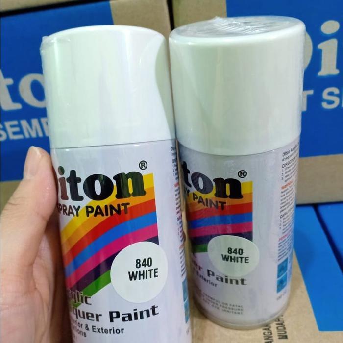 DITON Spray Paint Pilox - 840 White / Putih Mengkilap (150cc/Kecil)