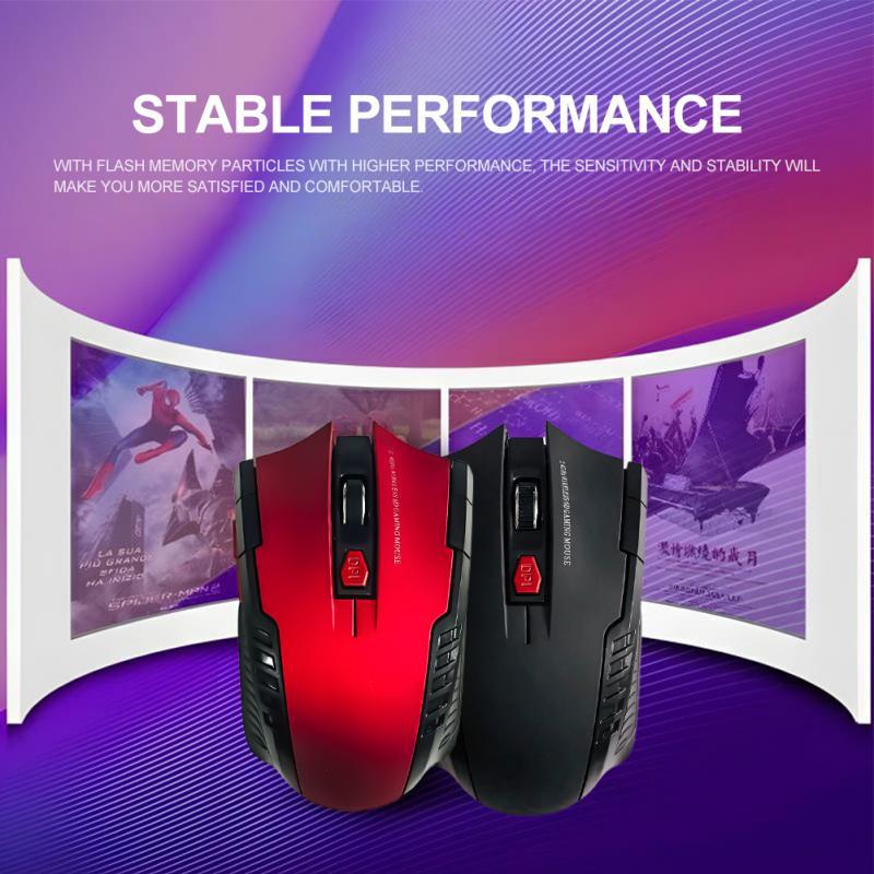 2.4G Wireless Mouse USB Receiver 6 Buttons Professional Optical Wireless Mouses USB Right Scroll