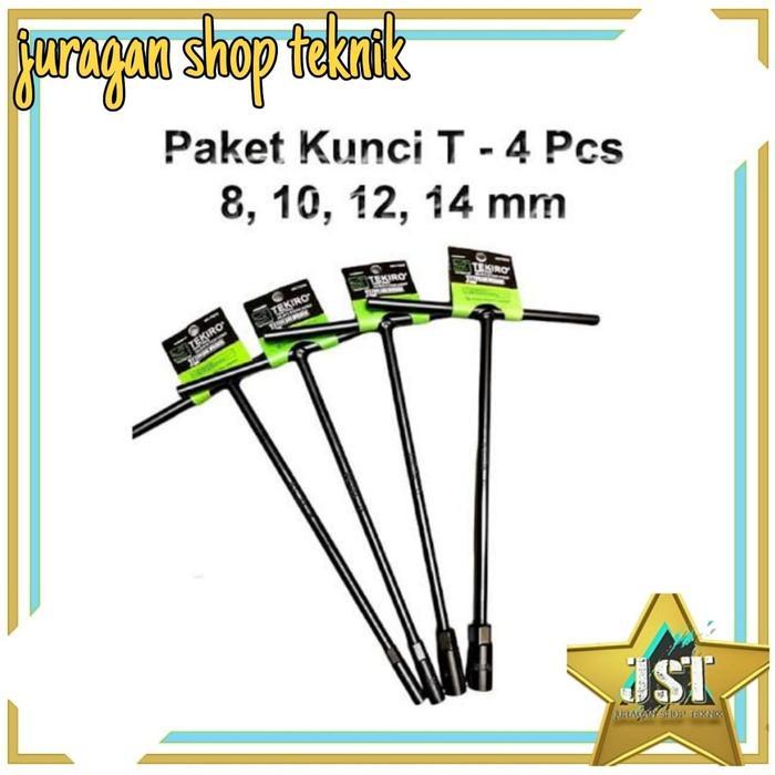 Paket Kunci T Tekiro Sok T Tekiro 8 , 10 , 12 , 14 4Pcs