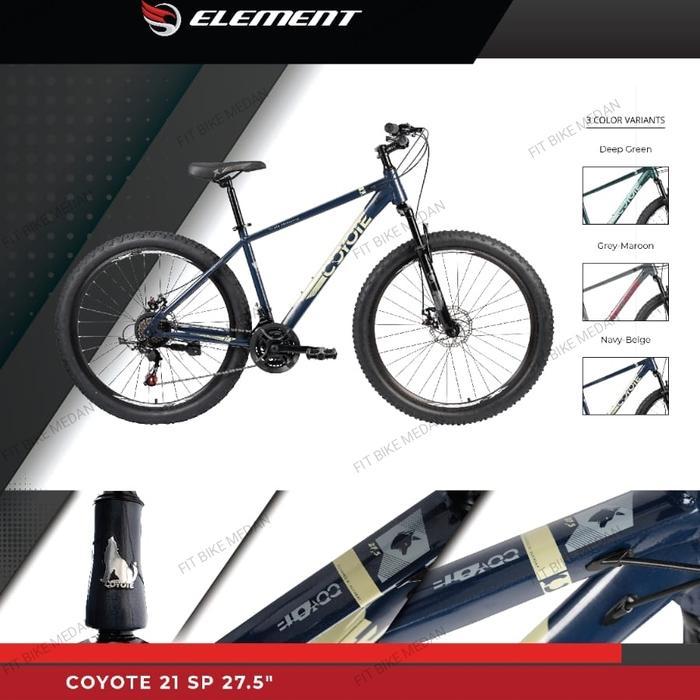 SEPEDA GUNUNG MTB ELEMENT 27.5 INCH COYOTE 21 SPEED REM CAKRAM