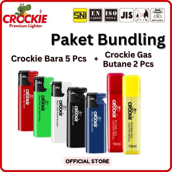 Paket Bundling Korek Api Crockie Bara dan Gas Butane