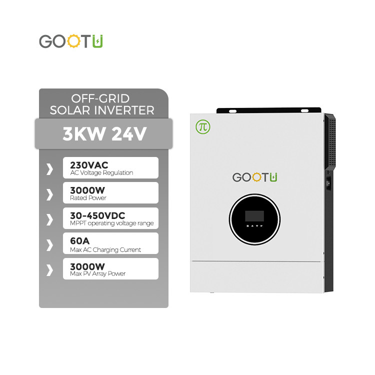 . Gootu 1.5Kw 1.6Kw 3Kw Hybrid Solar Inverter Off Grid Inverter 12/24V Pure Sine Wave Inverter -