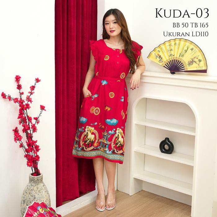 PROMO [ Daster Imlek ] LD110-140 Daster Imlek 2026 Motif Rayon Premium Standar Jumbo Bigsize