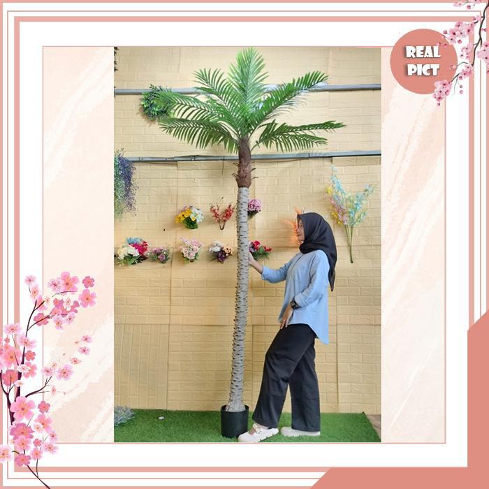 Unico Pohon Palem Tanaman Hias Pohon Plastik Dekorasi Sudut Ruangan Pohon Hias Hiasan Indoor /