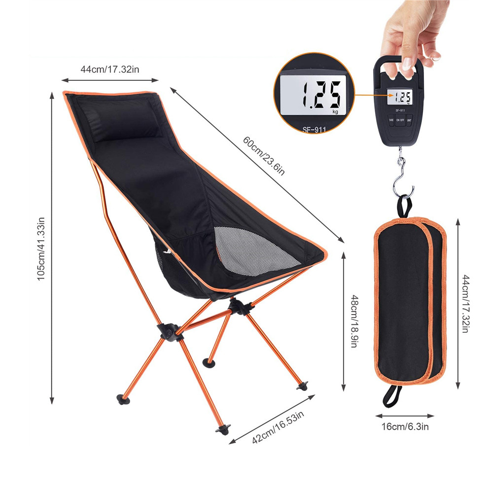 . Outdoor Ultralight Folding Chair Superhard High Load Outdoor Chair -